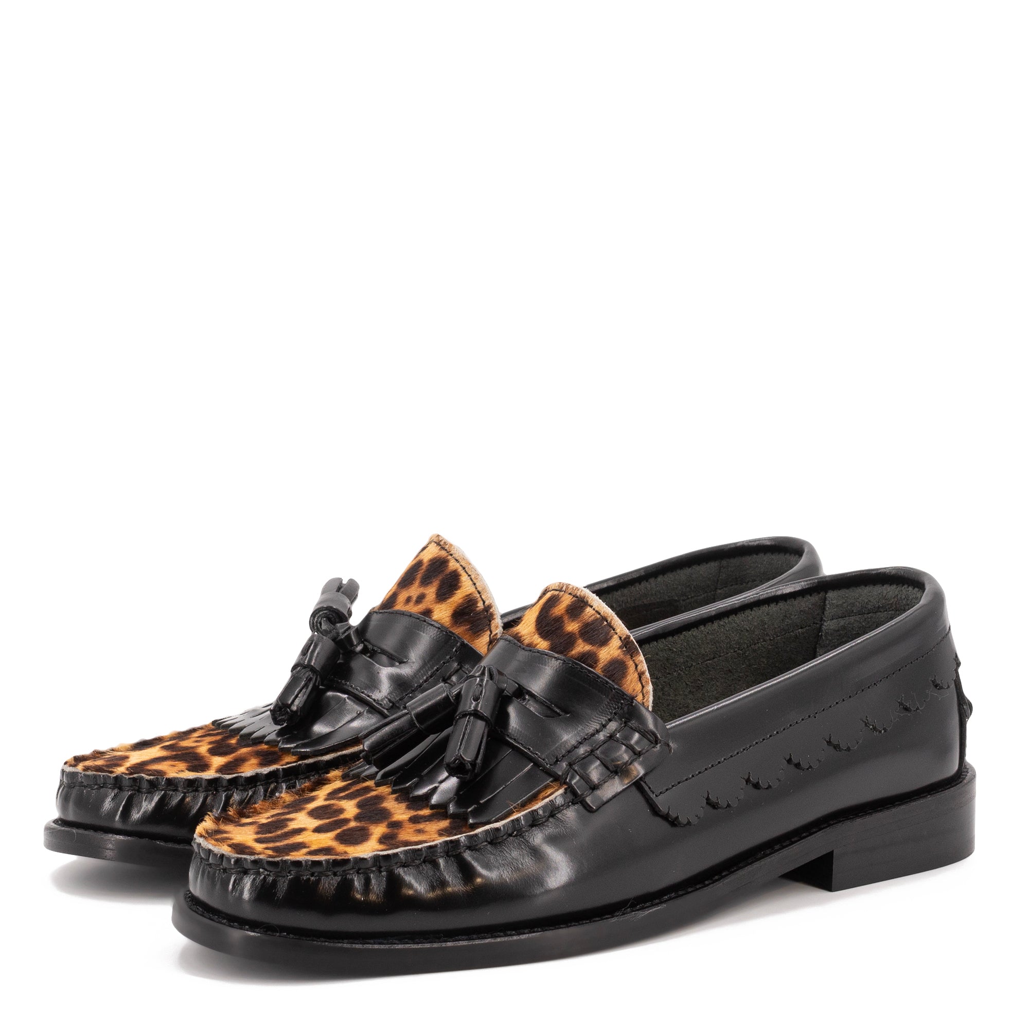 LEOPARD LEATHER LOAFER