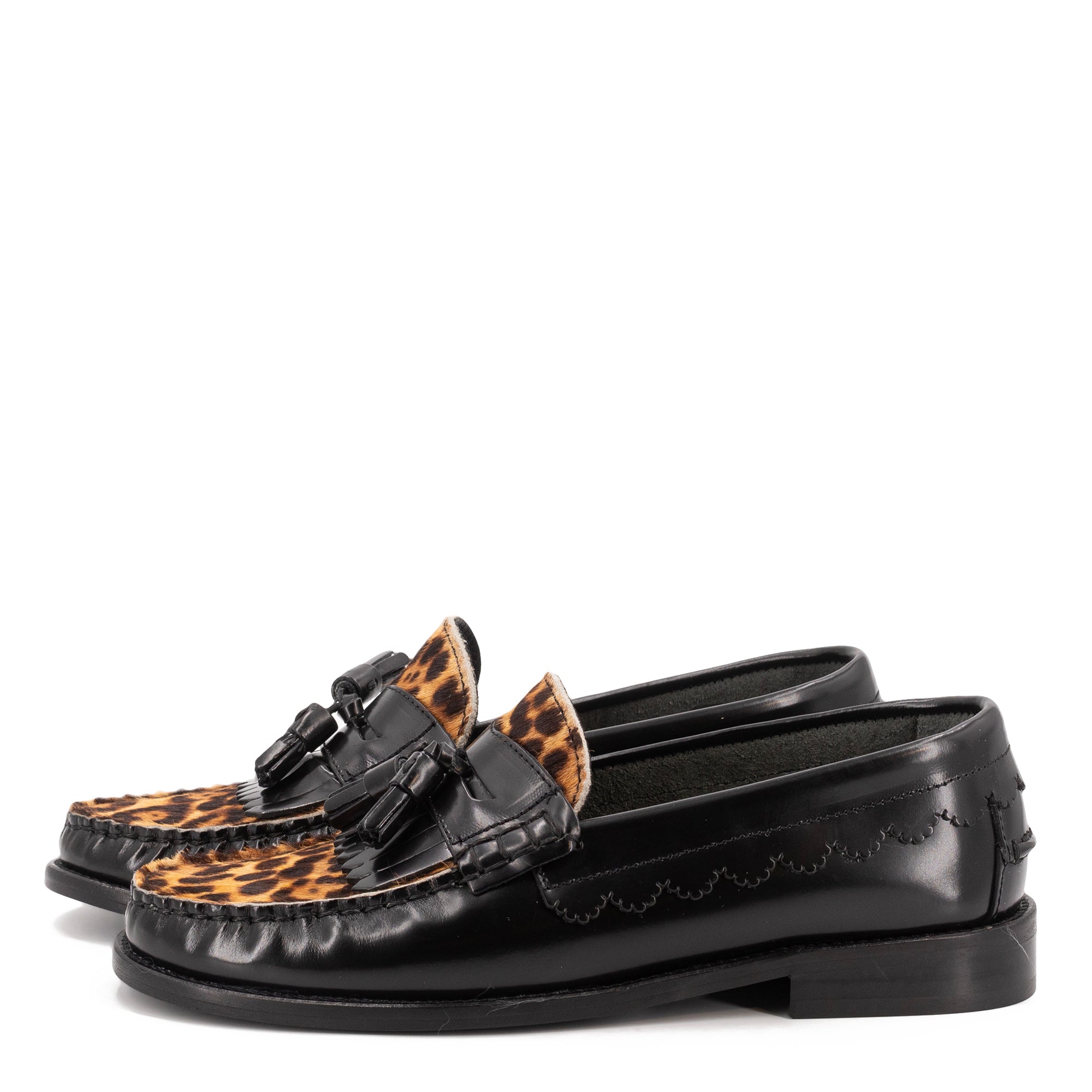 LEOPARD LEATHER LOAFER