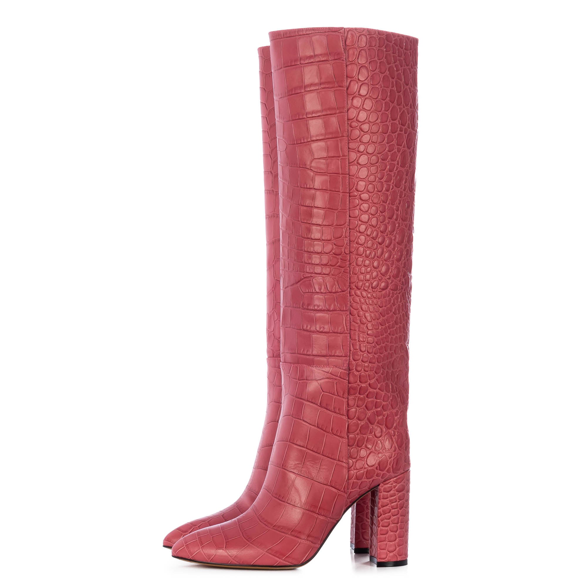 LAMPONE TALL BOOTS WITH ANIMAL PRINT