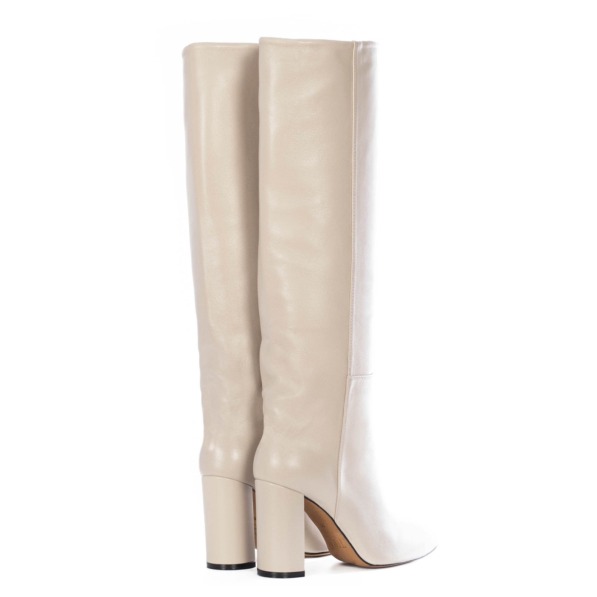 TORAL TALL ECRU LEATHER BOOTS (6942863851660)