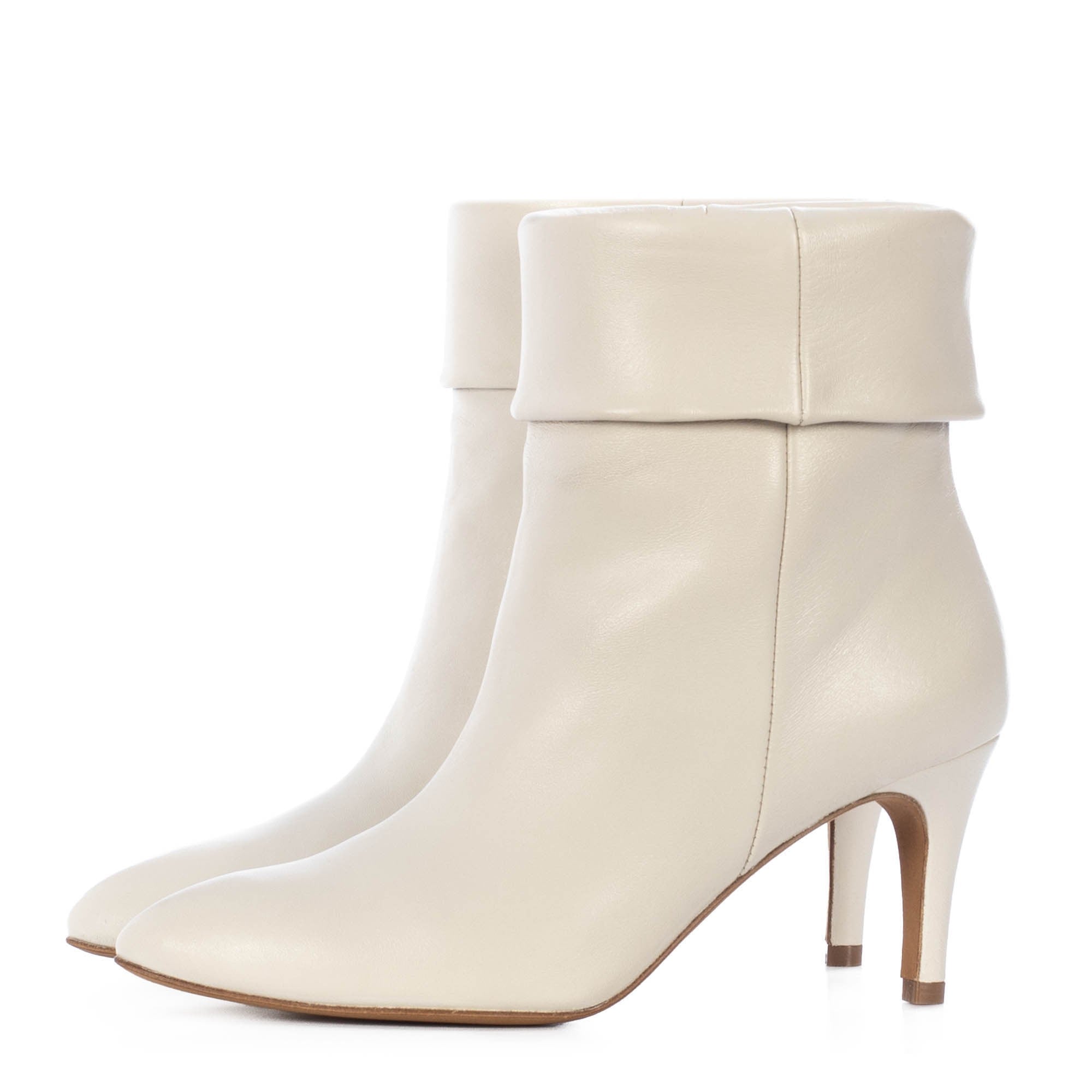 TORAL OFF-WHITE LEATHER ANKLE BOOT (6942876532876)