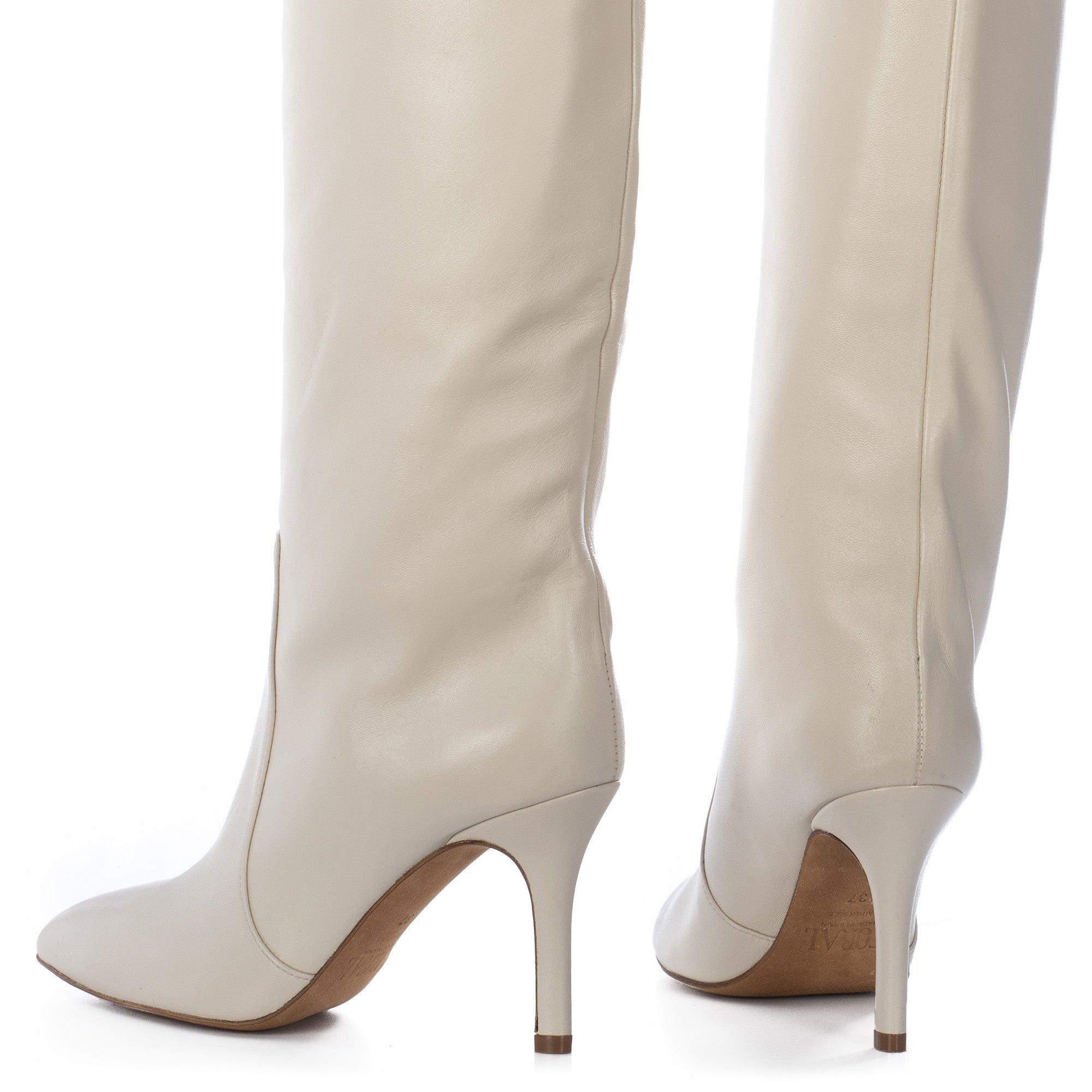 TORAL OFF-WHITE LEATHER TALL BOOTS (6942872404108)