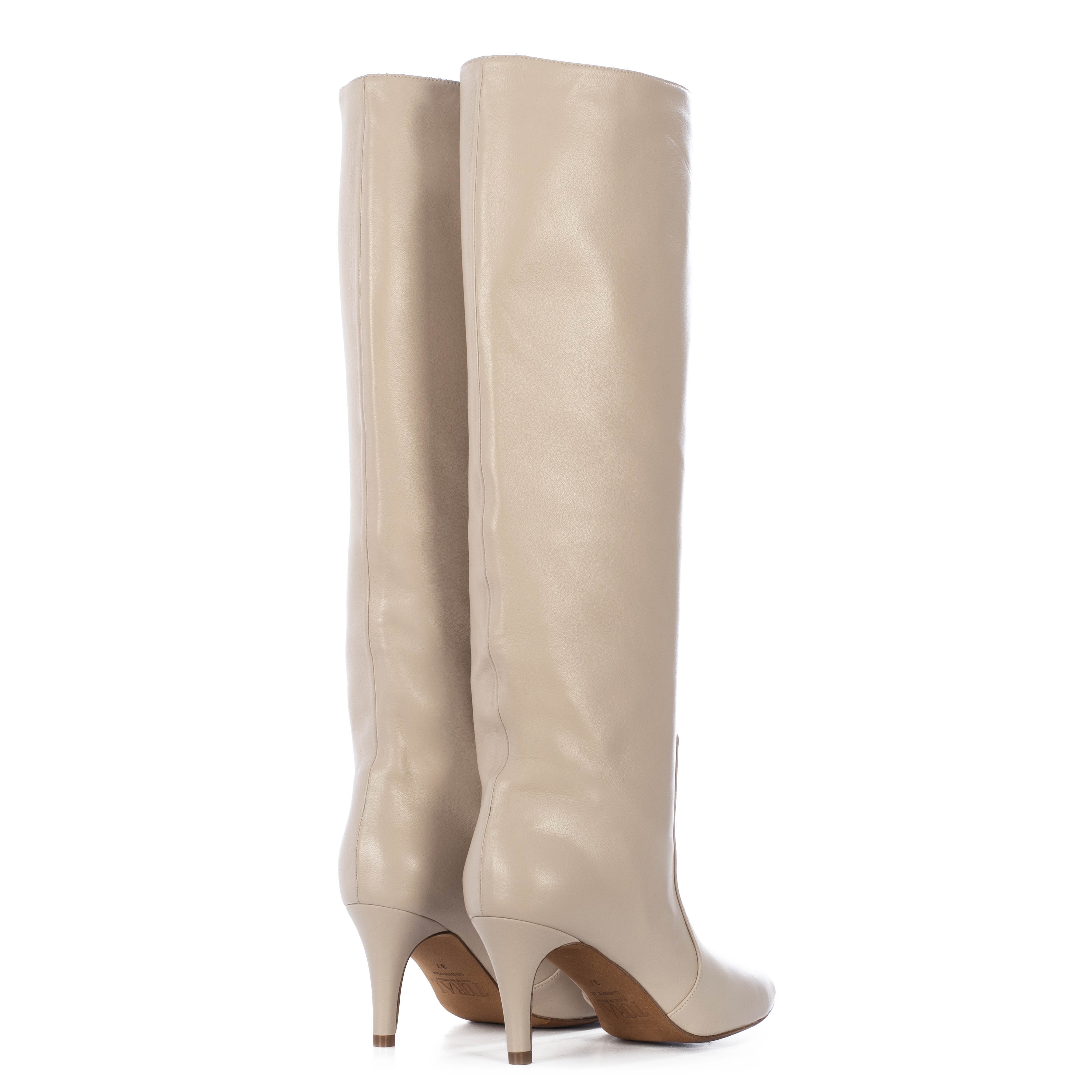 TORAL CREAM LEATHER TALL BOOTS (6942872731788)