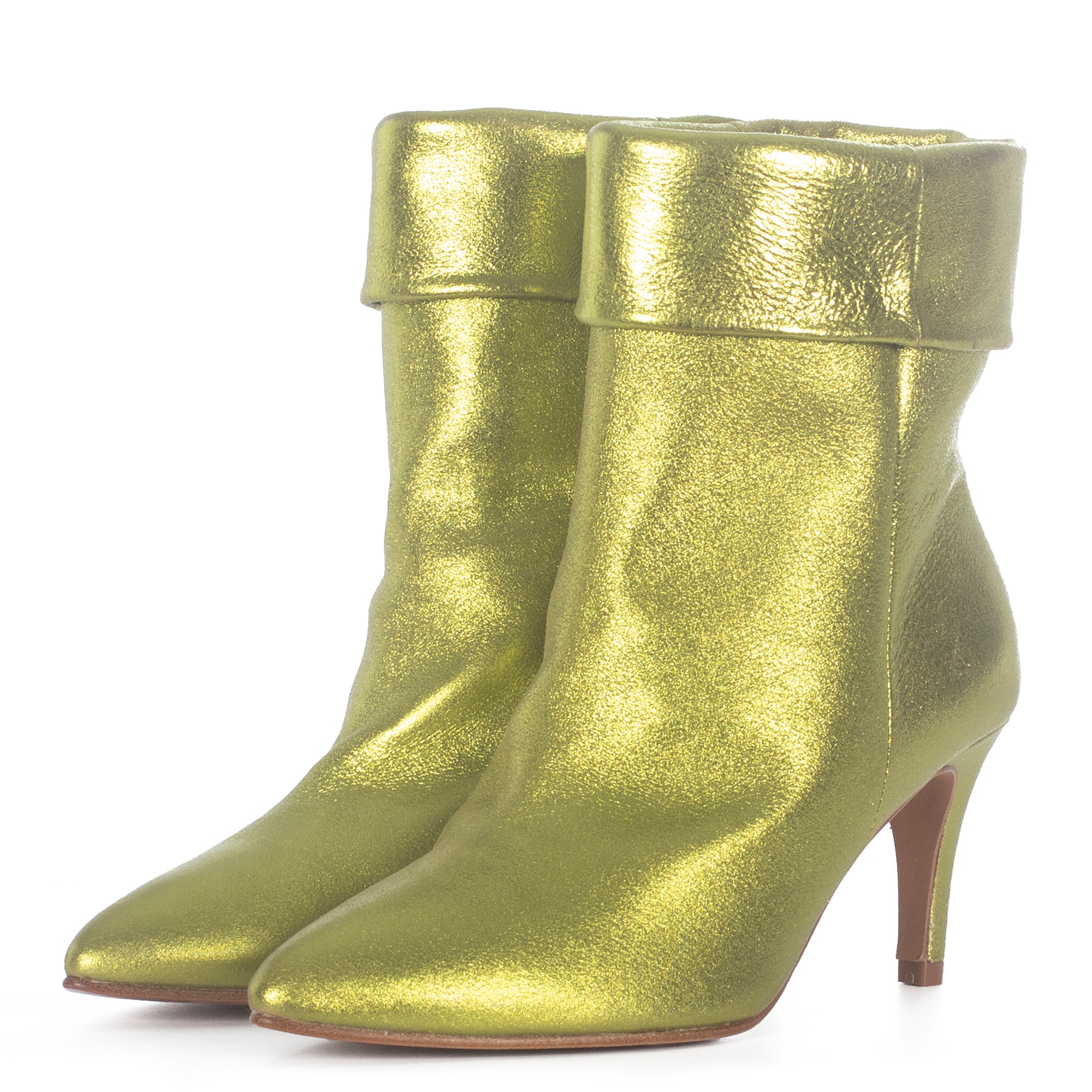 METALLIC GREEN ANKLE BOOTS – Toral1