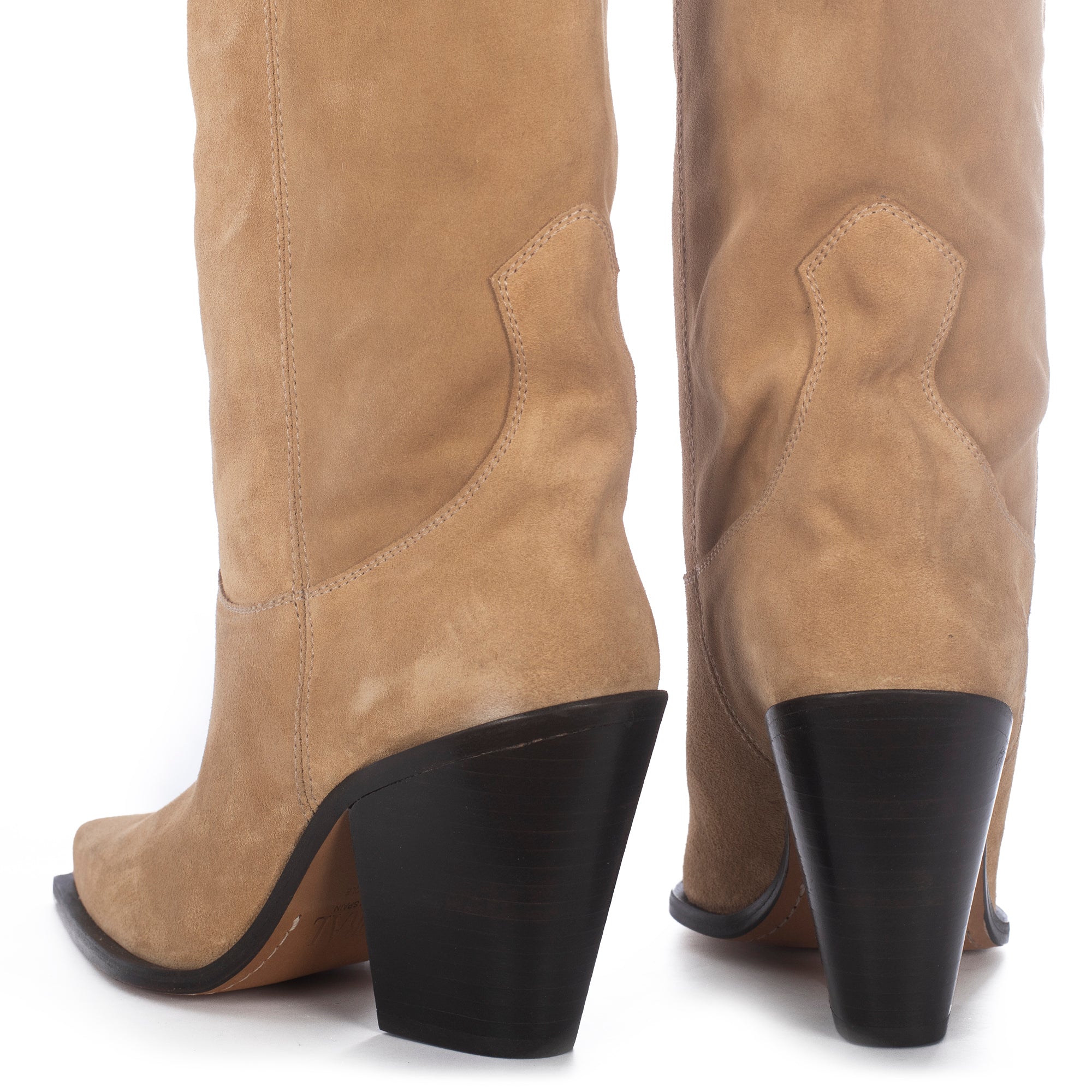 ANA SAND SUEDE TALL BOOTS