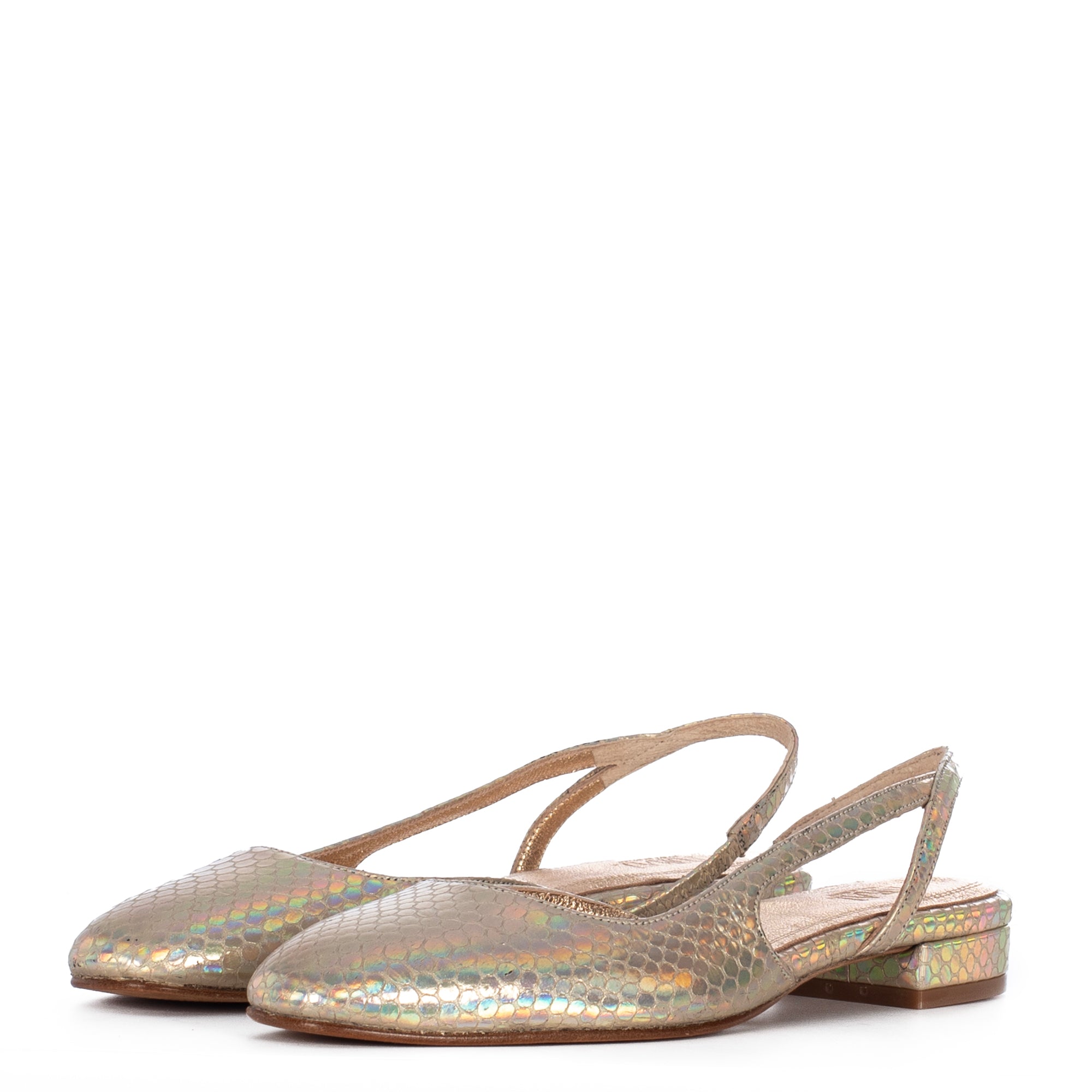 LINA CHAMPAGNE  TEXTURED SANDALS