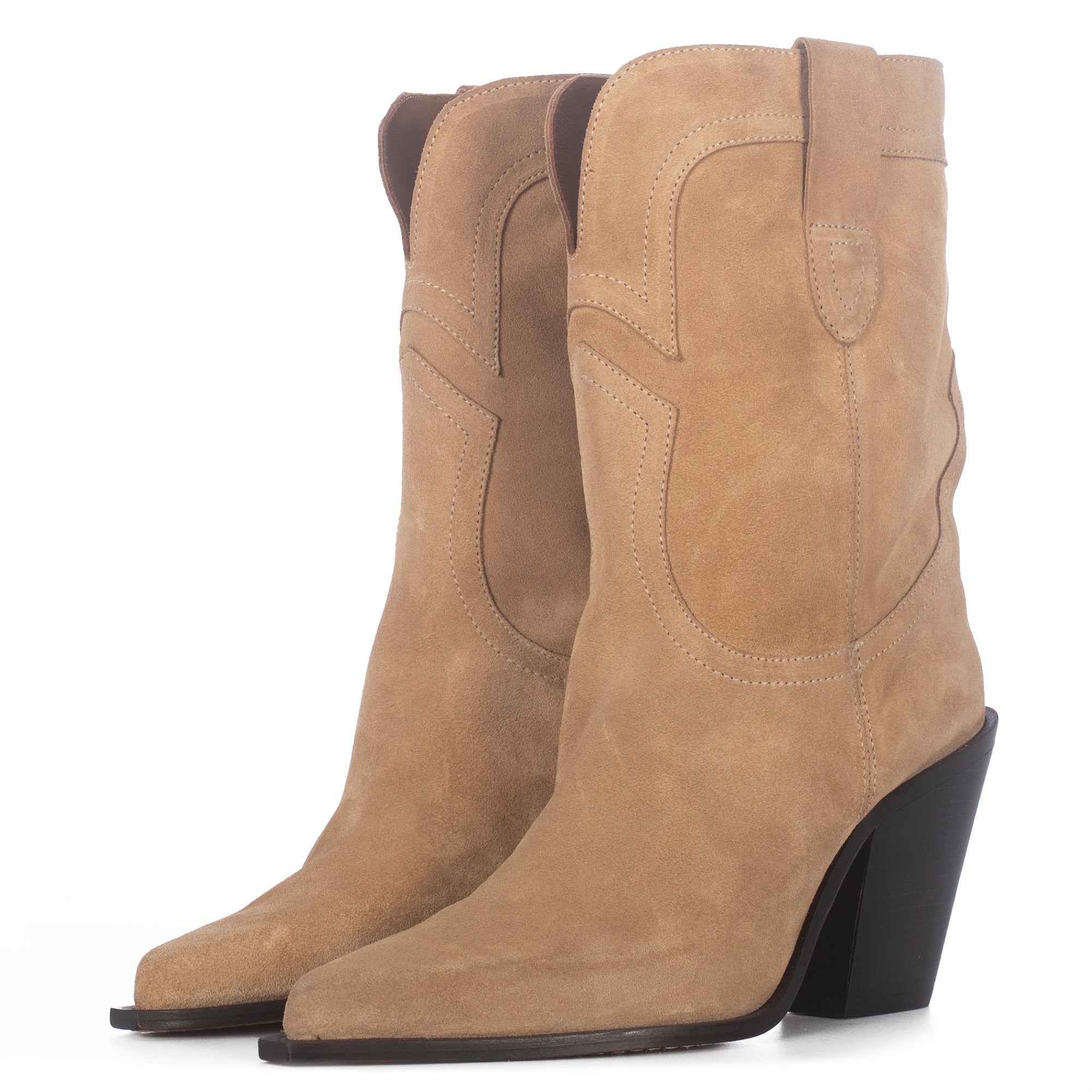 HELGA SAND SUEDE BOOTS